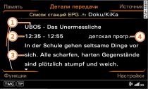 Информация по передаче EPG