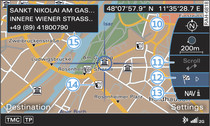 Map with crosshairs switched on