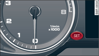 Instrument cluster: SET button