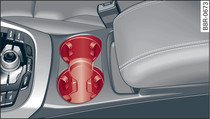 Centre console: Front cup holder