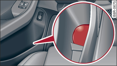 Detail of the door trim: Cup holder