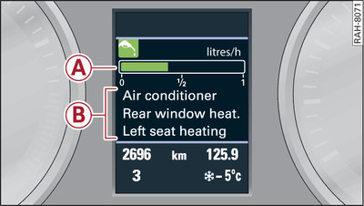 Instrument cluster: Auxiliaries
