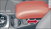 Reposabrazos entre el asiento del conductor y el del acompañante