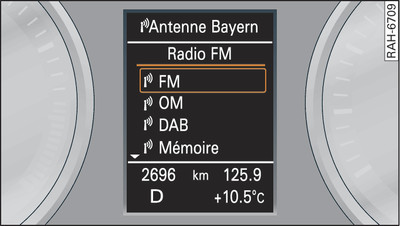 Menu Radio