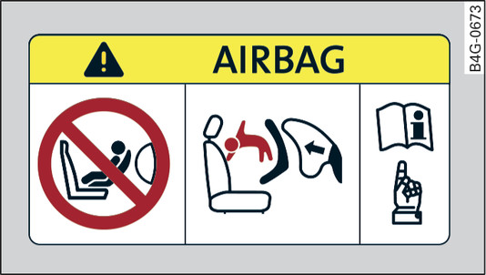 Fig. 257Parasol del lado del acompañante: Adhesivo del airbag