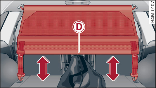 Fig. 78Detrás del respaldo: Desplazar la red de separación