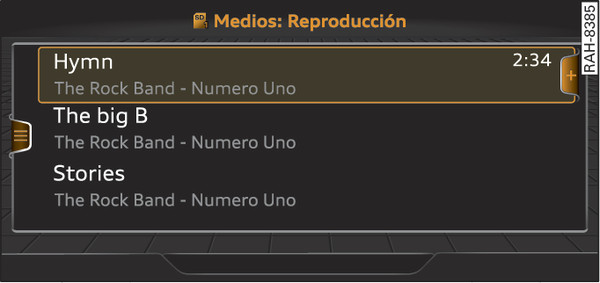 Fig. 233Ejemplo: Lista de reproducción