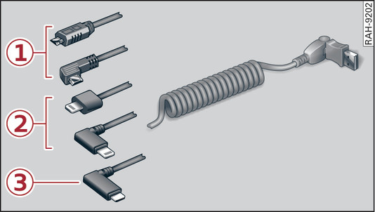 Fig. 227Accesorios Originales Audi: Adaptadores USB