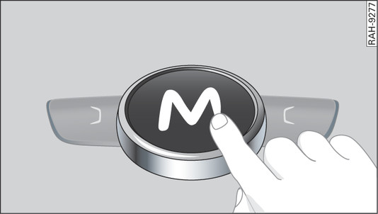Fig. 174Válido para: vehículos con cambio manual y MMI touch Ejemplo: Introducir destino de navegación con el MMI touch