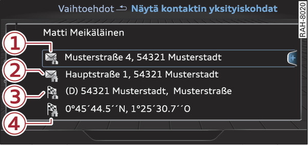 Kuva 206Mahdolliset osoitekirjan kontaktit