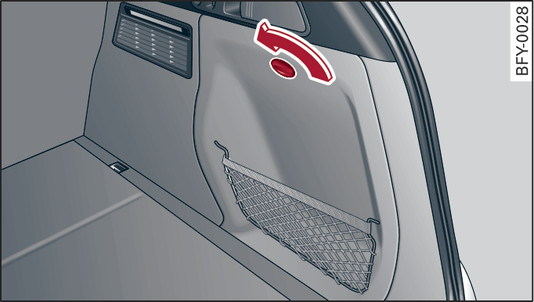 Fig. 271Rivestimento laterale destro del bagagliaio: apertura