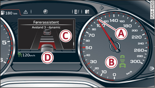 Bilde 116Kombiinstrument: Adaptiv cruise control