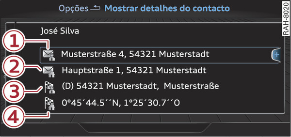 Fig. 206Possíveis contactos do livro de endereços
