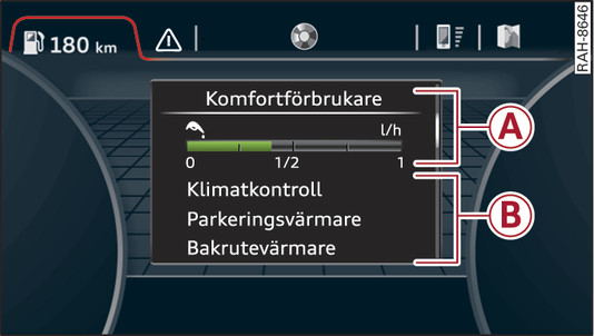 Bild 15 Kombiinstrument: Komfortförbrukare