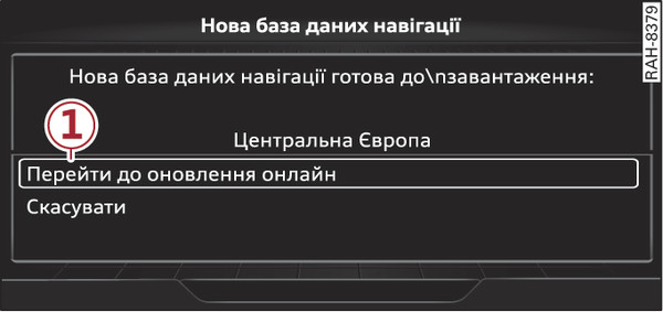 Рис. 215 Приклад: індикація нового процесу оновлення карт у режимі онлайн