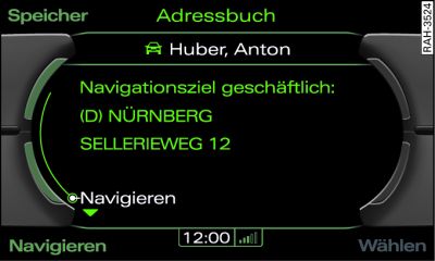 Navigationsziel wählen