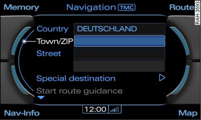 Input menu