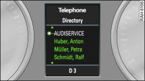 Display in the driver information system