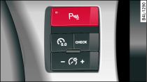 Centre console: Switch for parking aid
