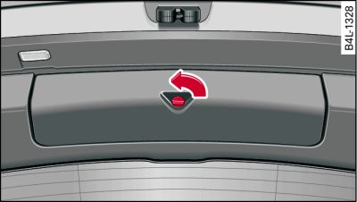 Cover for warning triangle fitted inside boot lid
