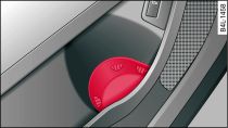 Detail of the door trim: Cup holder