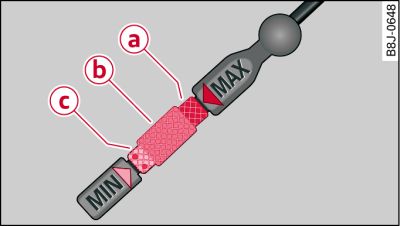 Variant 2: Markings on oil dipstick