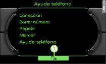 Textos de ayuda en la pantalla del MMI