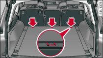 Respaldo del asiento trasero, detrás (segunda fila de asientos): Anclajes Top Tether