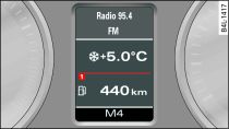 Pantalla: Cambiar las marchas manualmente (modo tiptronic)