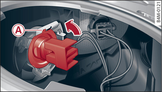 Fig. 353 Headlight unit: Installing bulb for all-weather light