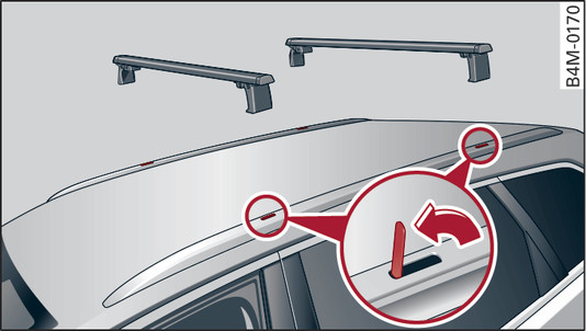 Fig. 98Punti di fissaggio dei supporti trasversali