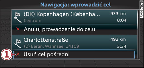 Rys. 111Aktualne prowadzenie do celu z celem pośrednim