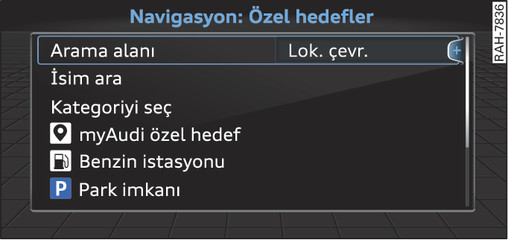Şek. 110Özel hedef girin
