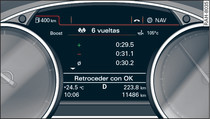 Pantalla: Evaluar el cronometraje