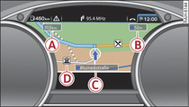 Widok mapy w systemie informowania kierowcy