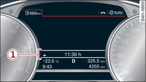 Kombiinstrument: Exempel inforad