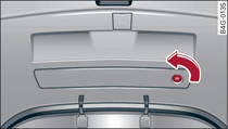 Дверь багажника: знак аварийной остановки