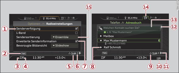 Abb. 128 Menüs und Symbole