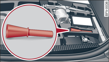 Fig. 216 Luggage compartment: Funnel