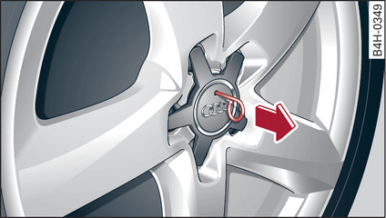 Fig. 237 Roue : enjoliveur de roue central