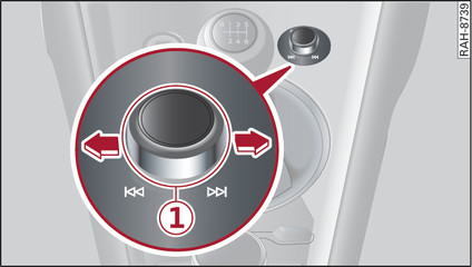 Fig. 117 MMI ON/OFF button with joystick function