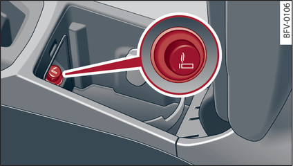 Fig. 49Reposabrazos central alzado: Encendedor