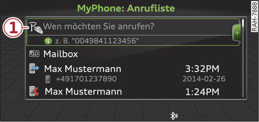 Abb. 129 Anzeige bei aktivem MMI touch