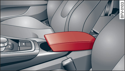 Fig. 55Apoio dos braços entre o banco do condutor/do passageiro