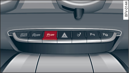 Fig. 121Consola central, em cima: tecla  OFF